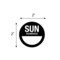 Nevs DaySpots - Sunday/Domingo 2" circle White w/Black DDOT-SUS2 - alternate 2